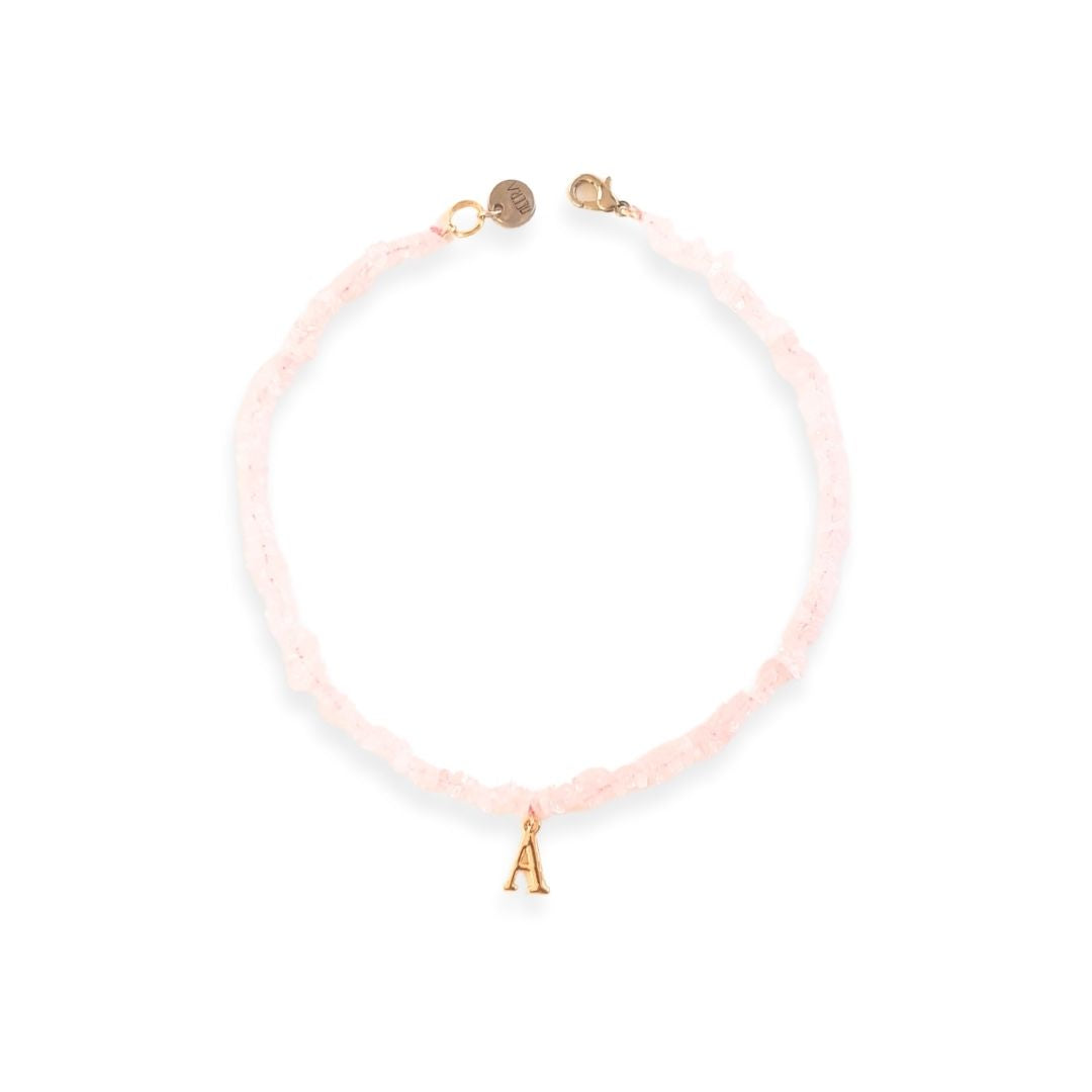 Signature Rose Quartz Alphabet Necklace