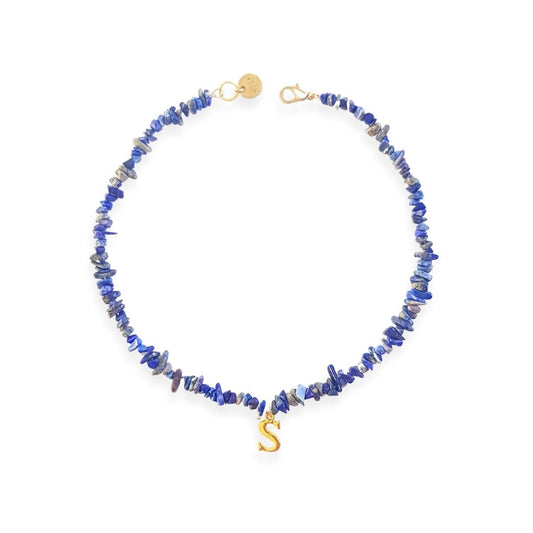 Lapis Lazuli Alphabet Necklace