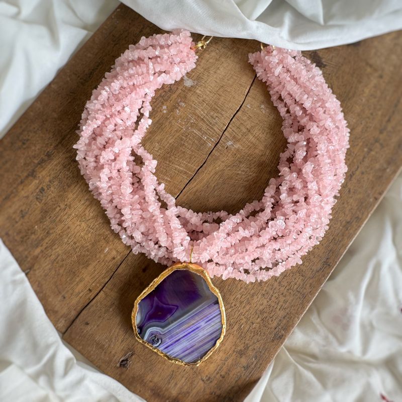 Mica Hot Pink Standalone Necklace