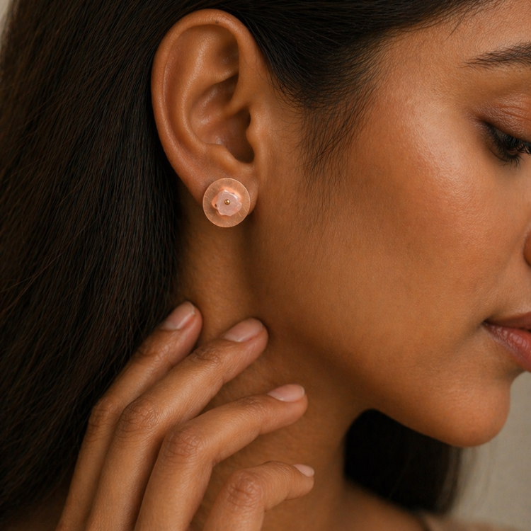 Atelier Red Fire Disc Studs