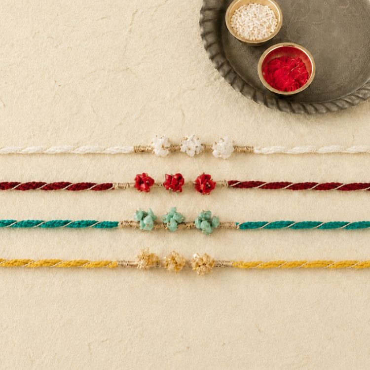 The Fab Four Stones Handmade Rakhi (Set of 4)