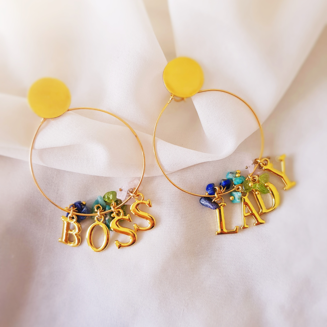 Boss Lady Charmer Alphabet Earrings