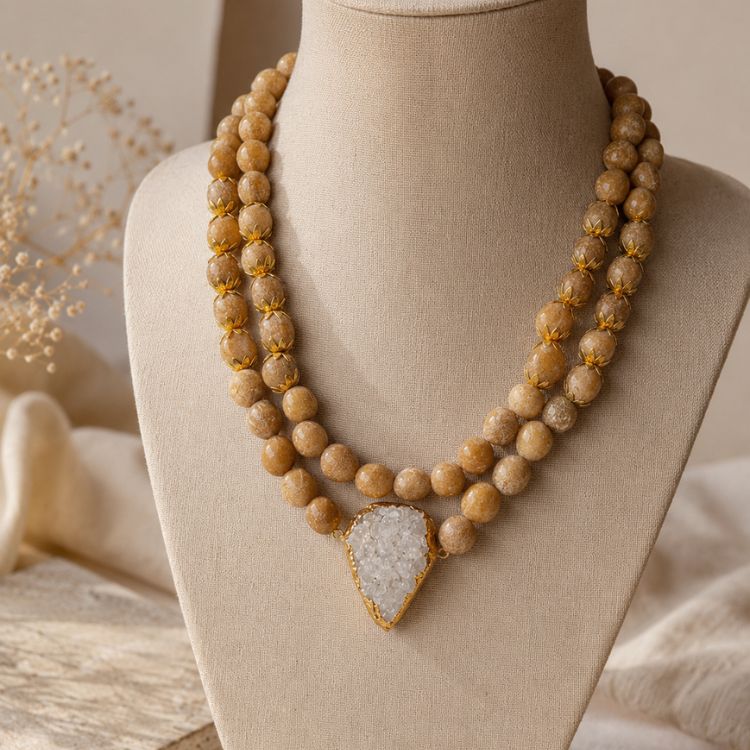 Earthy Champagne Necklace