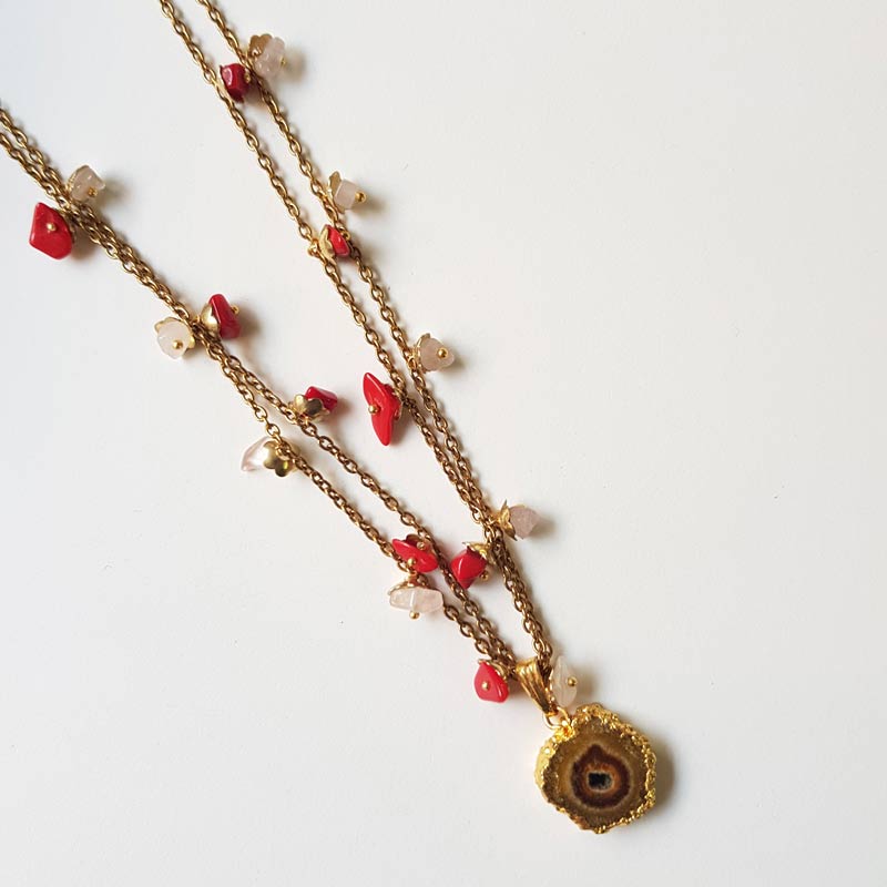 Minimal Earthy Stone Necklace