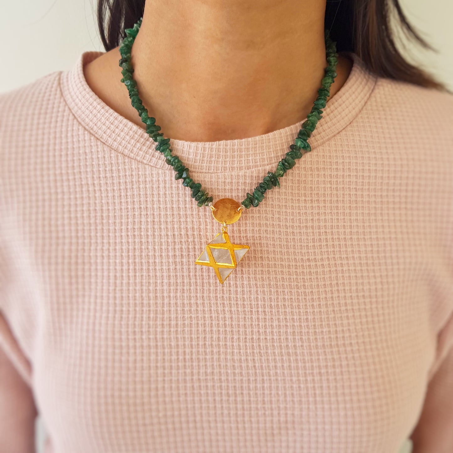 Jade Garlands Star Necklace