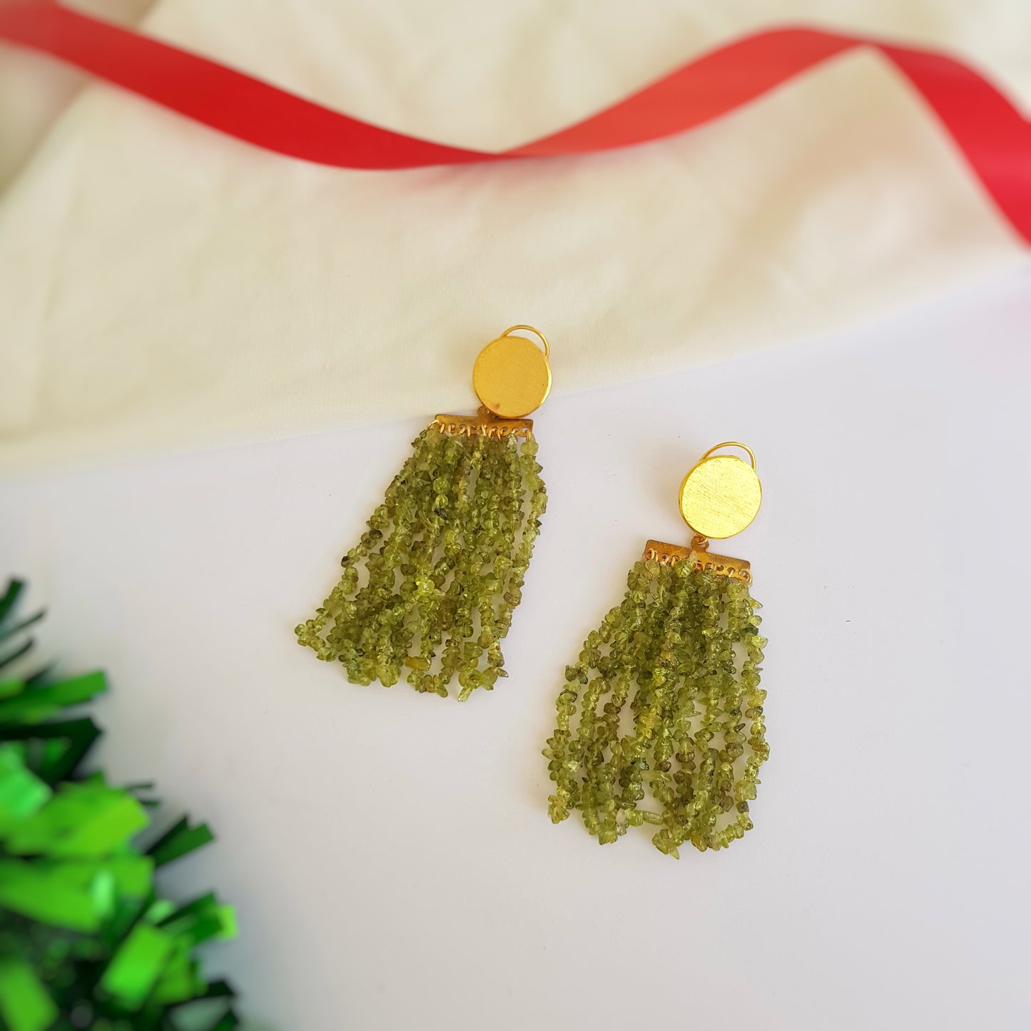 Carols Charm Dangler Green Earrings