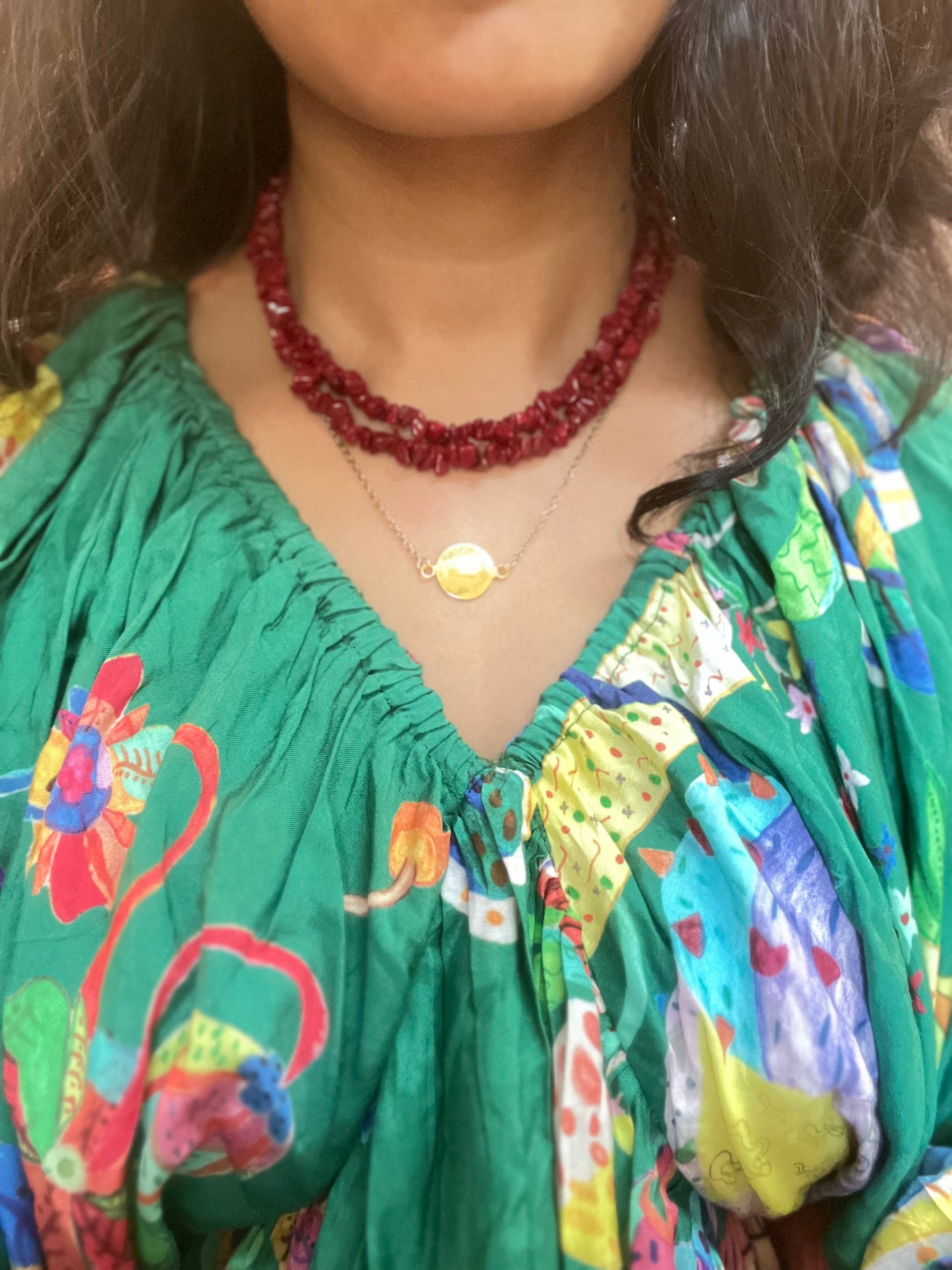 Minimal Style Coin Layer Neckpieces