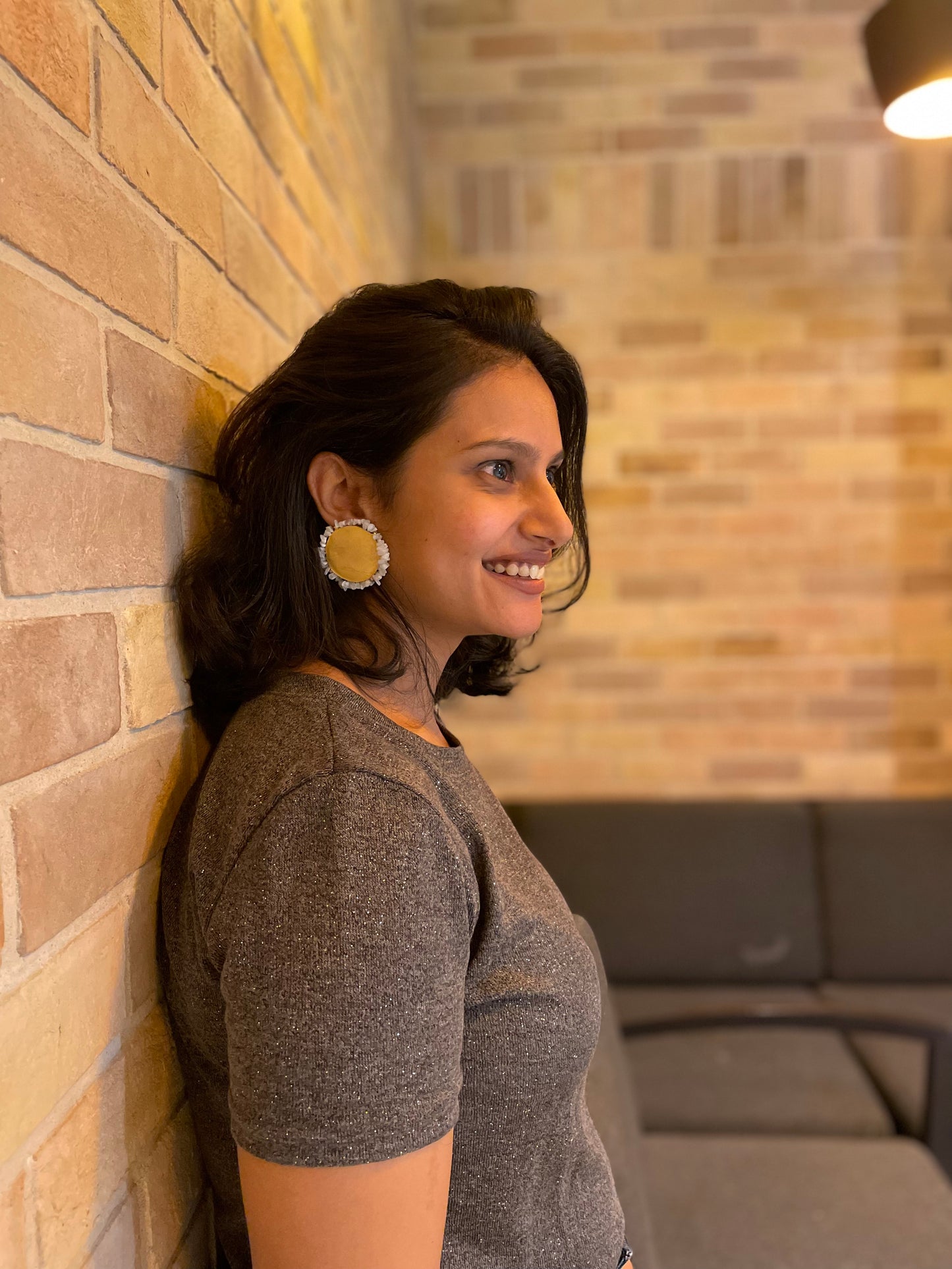 Ivory Disc Earrings