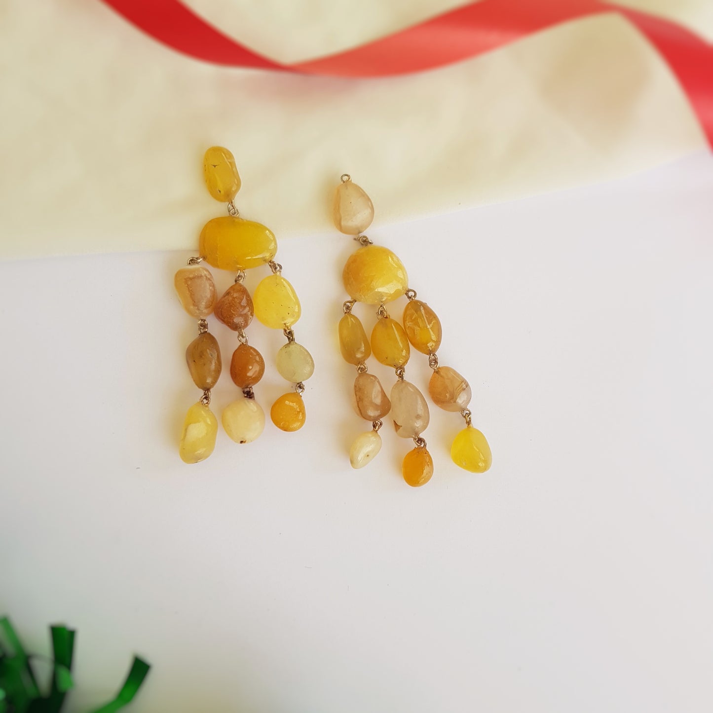 Dangling Stone Earrings (Multiple Colours)