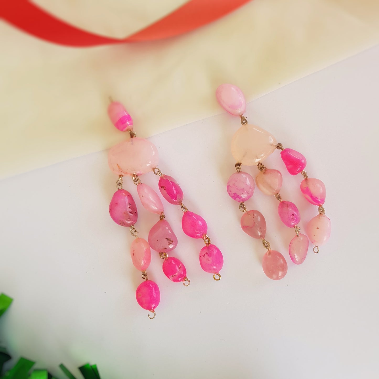 Dangling Stone Earrings (Multiple Colours)