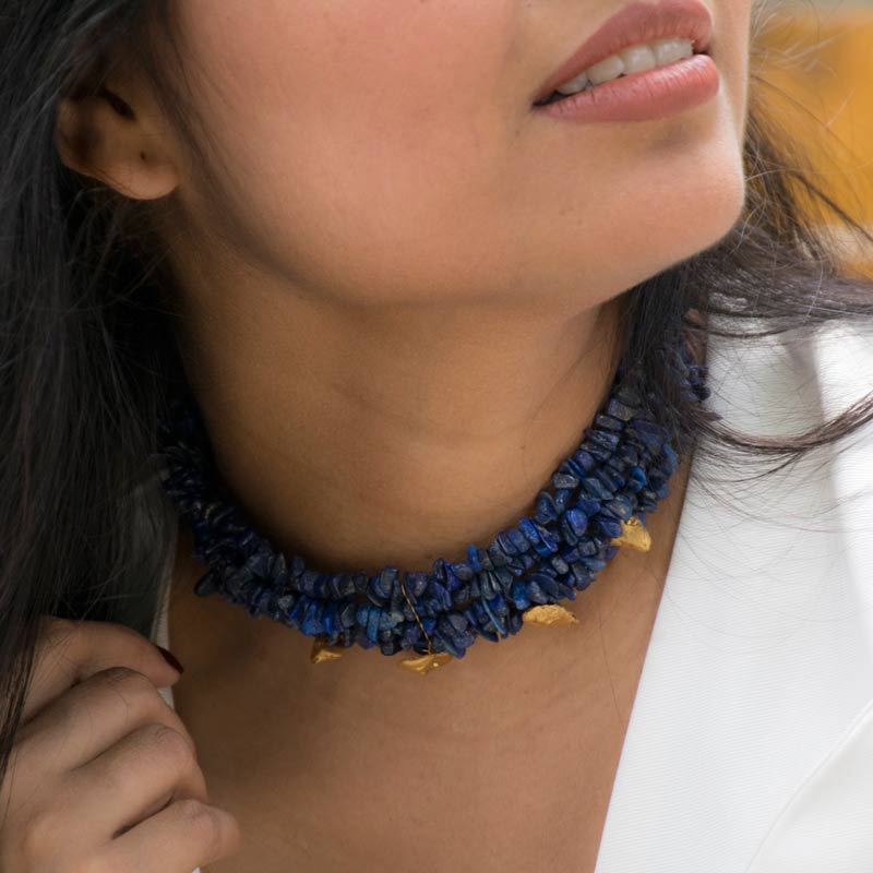 Lightful Lapis Choker