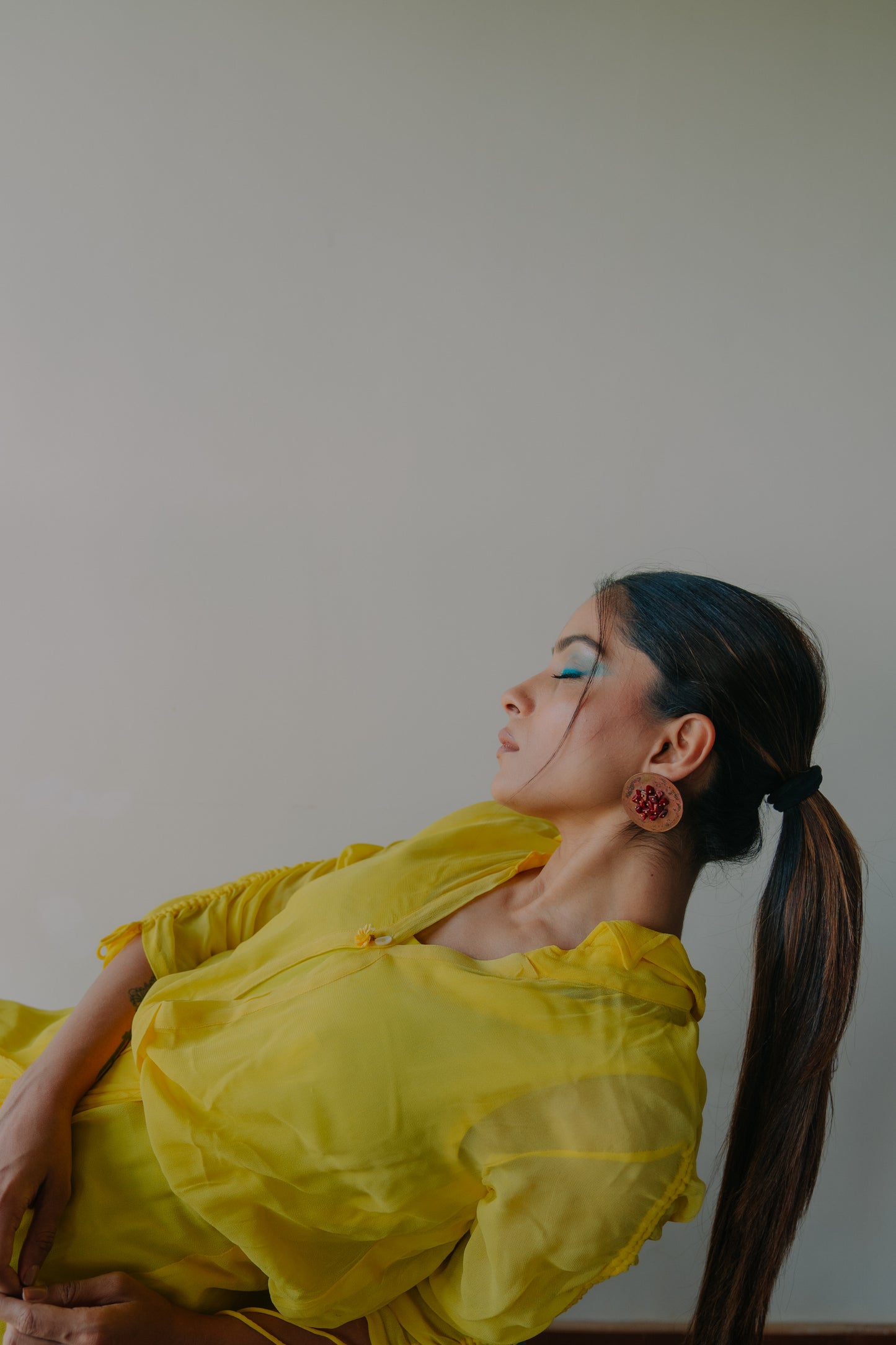 Rose Plate In Fresh Red Earrings