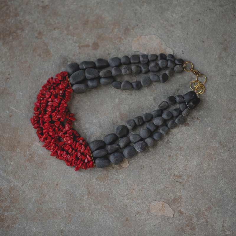 Red Humming Statement Necklace
