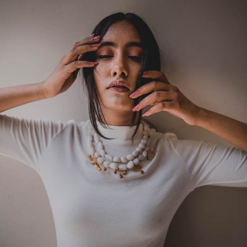 White Peace Necklace