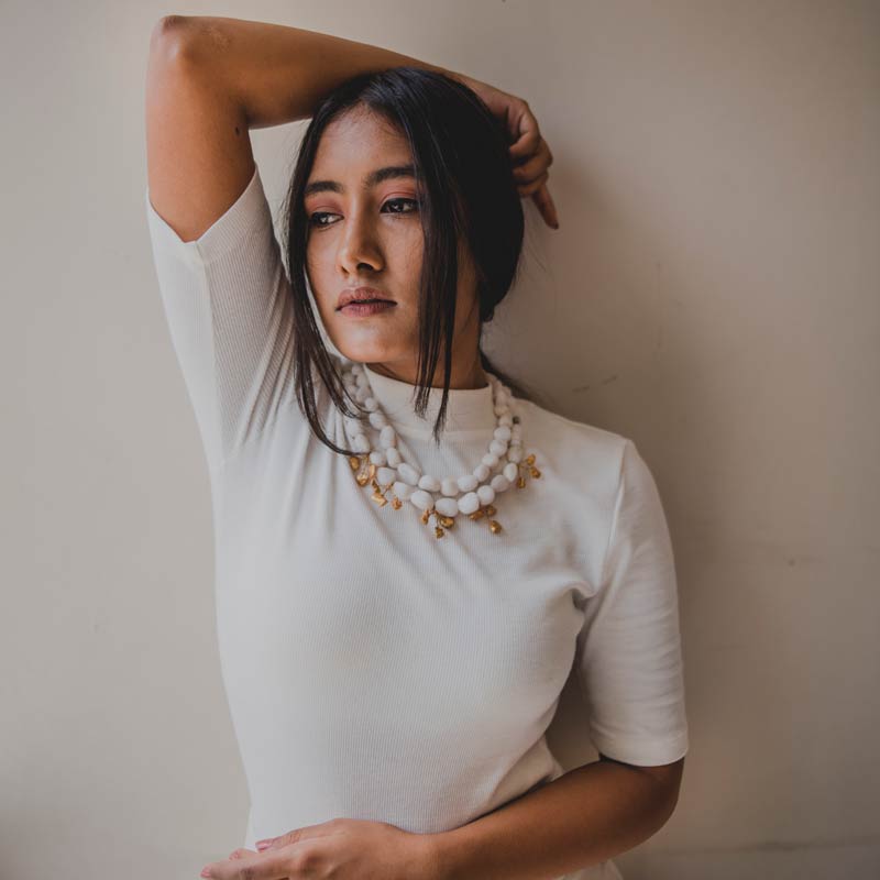 White Peace Necklace
