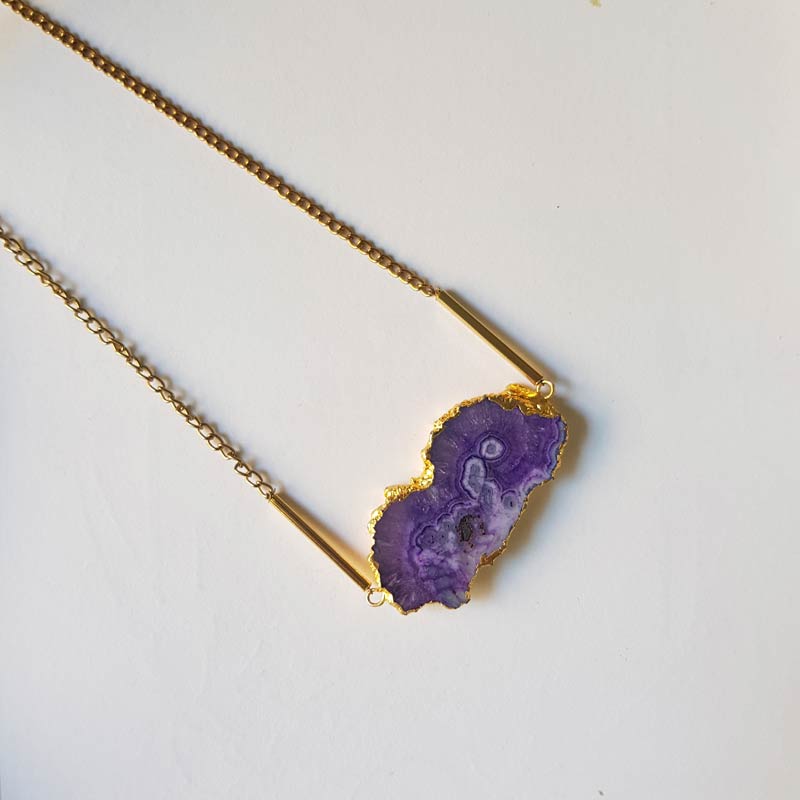 Minimal Abstract Stone Necklace