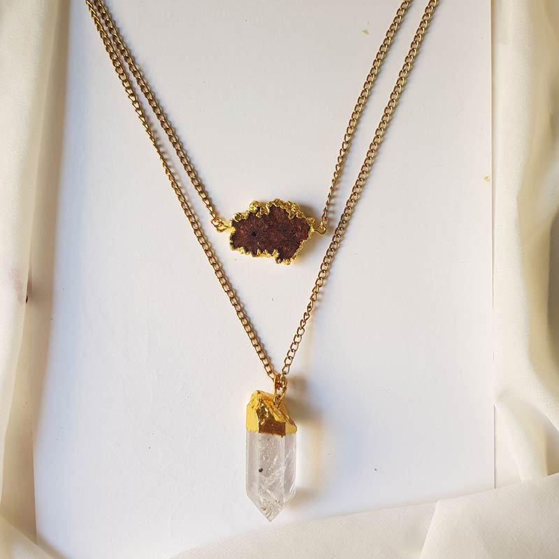 Crystal Minimal Layer Neckpiece