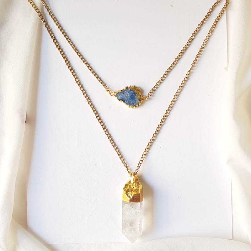 Crystal Minimal Layer Neckpiece