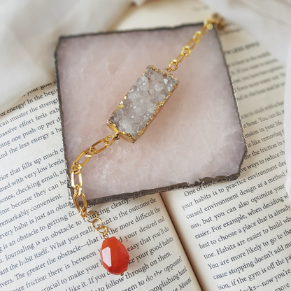 Abstract Agate Luxe Chain Bracelet