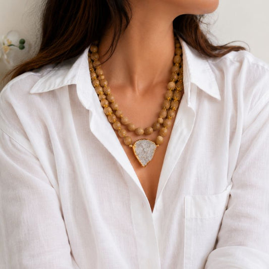 Earthy Champagne Necklace