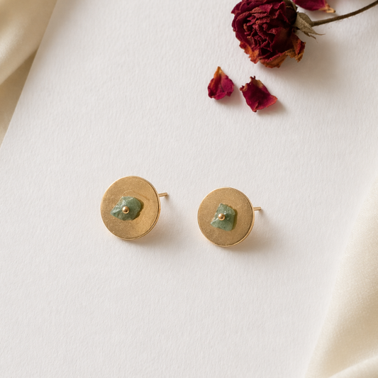 Lumière Blush Green Studs