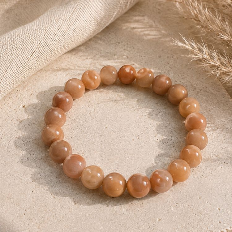 Soft Brown Hues Roundstone Bracelet