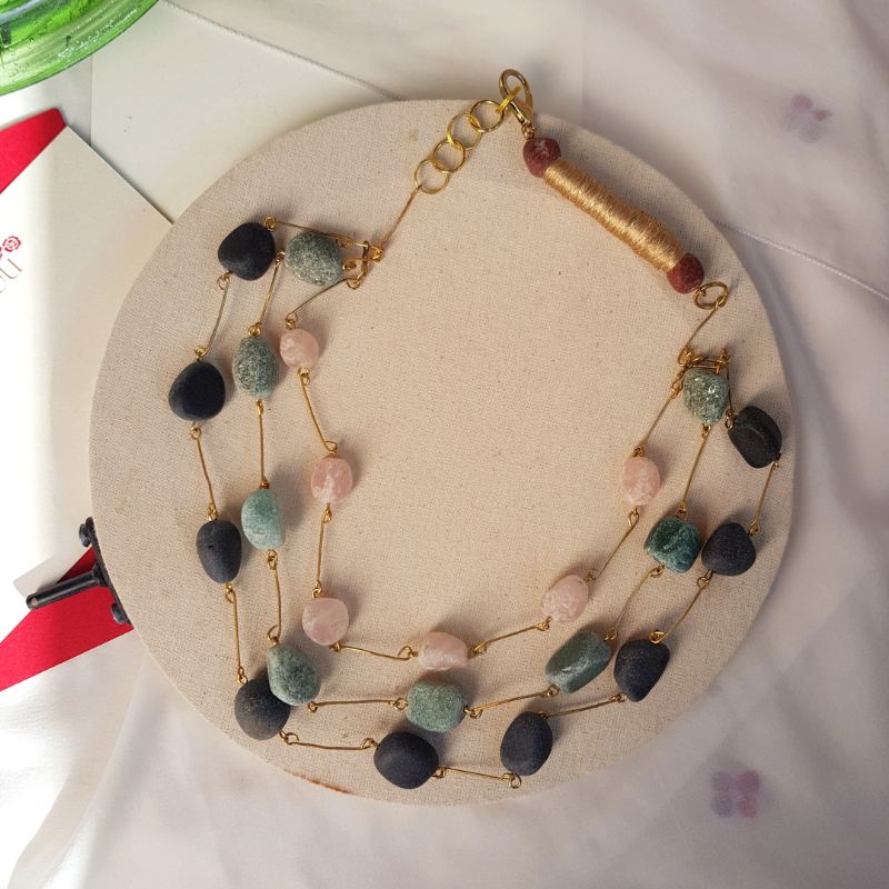Layered Pastel Stone Necklace