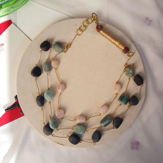 Layered Pastel Stone Necklace