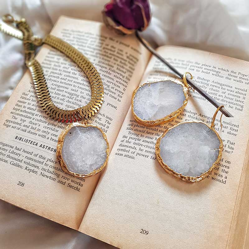 White Gold Chunk Aura Set