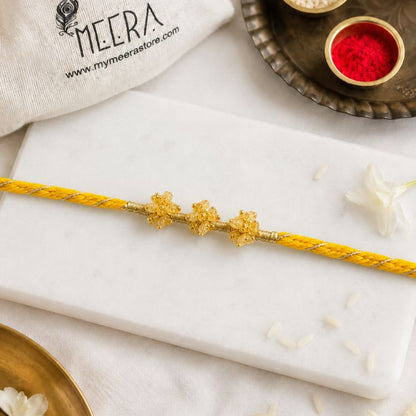 Shubh White Stones Handmade Rakhi