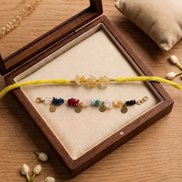 Lucky Bhai-Bhabhi Rakhi Lumba Set