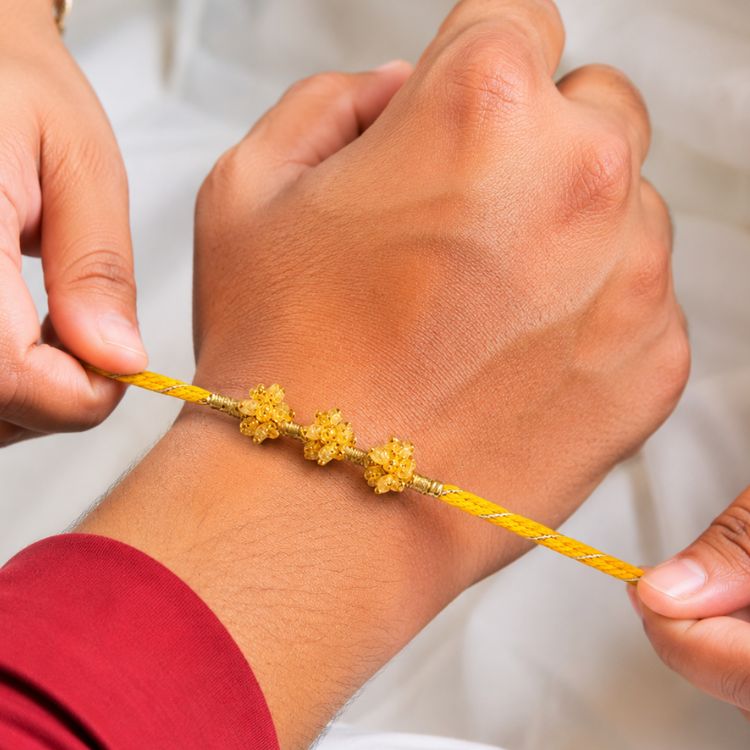 Bade Bhaiya Citrine Stones Handmade Rakhi
