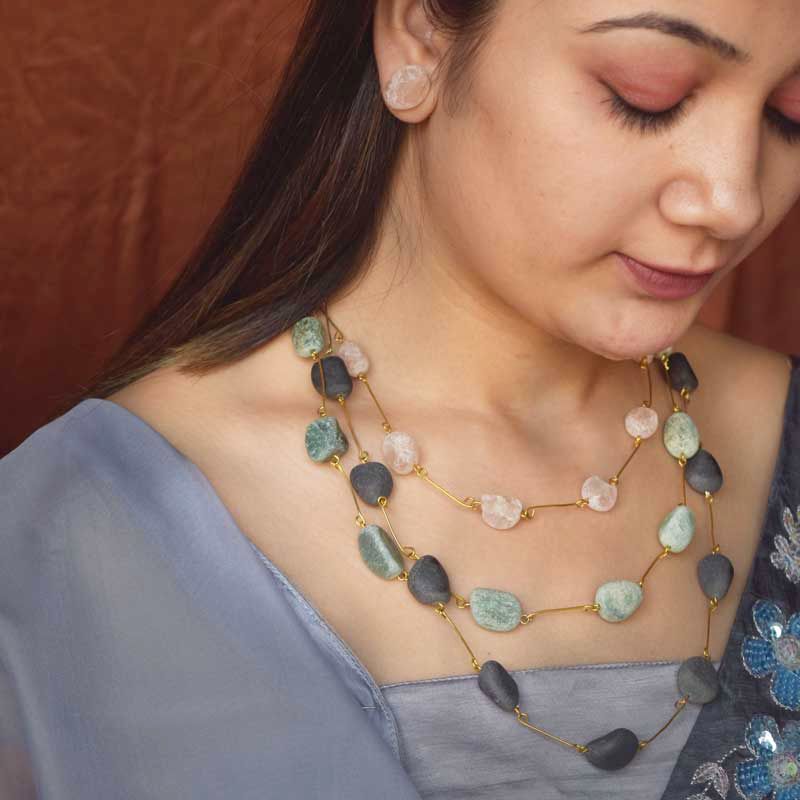 Layered Pastel Stone Necklace