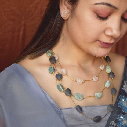 Layered Pastel Stone Necklace