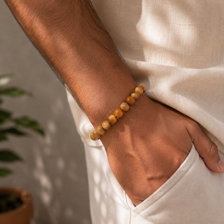 Soft Brown Hues Roundstone Bracelet