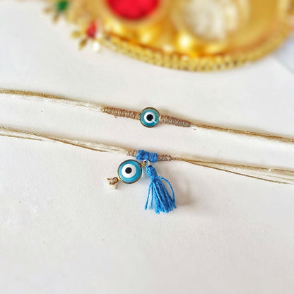 Nazariya Rakhi Duo – Handmade Rakhi Lumba Set
