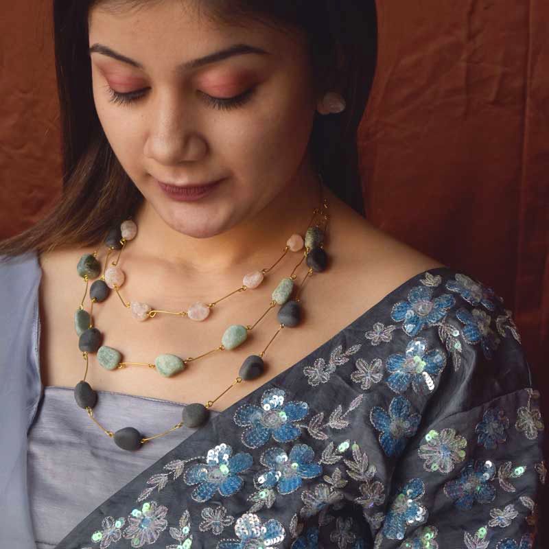 Layered Pastel Stone Necklace