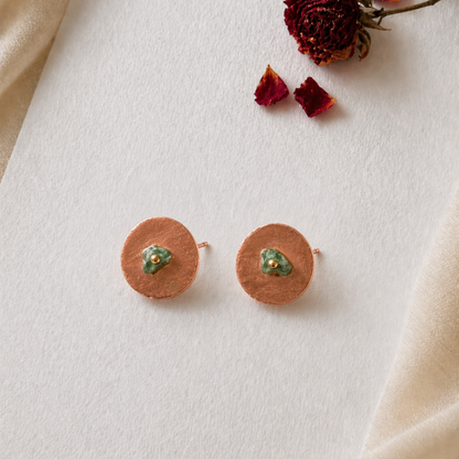 Atelier Lux Green Disc Studs
