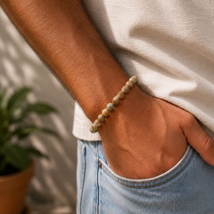 Moon Crest Roundstone Bracelet