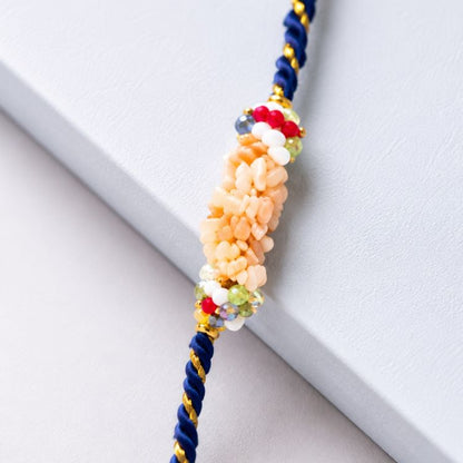 Coral Crest Uncut Stones Rakhi