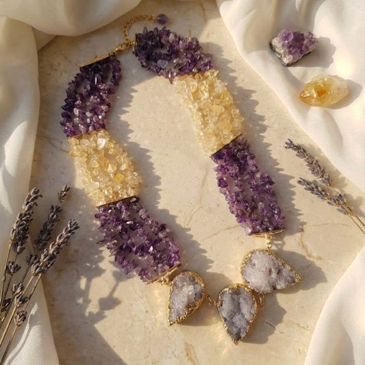 Indian Fusion Purple Necklace