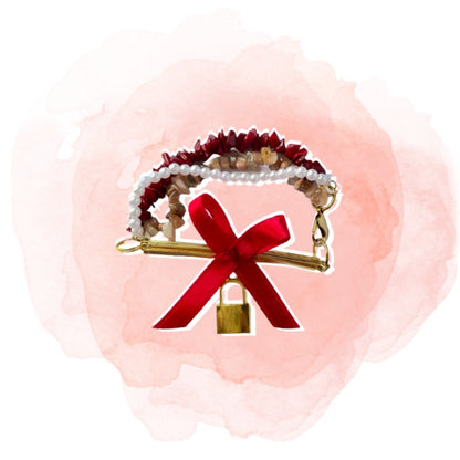 Red Cute Bow-Lock Bracelet