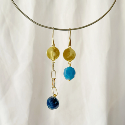 Chiclet Miss Match Dangler Earrings