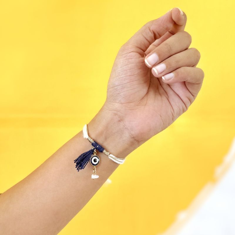 Nazariya Rakhi Duo – Handmade Rakhi Lumba Set