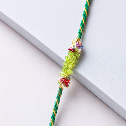 Coral Crest Uncut Stones Rakhi