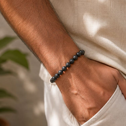 Black Tourmaline Roundstone Bracelet