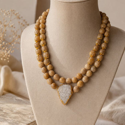 Earthy Champagne Necklace