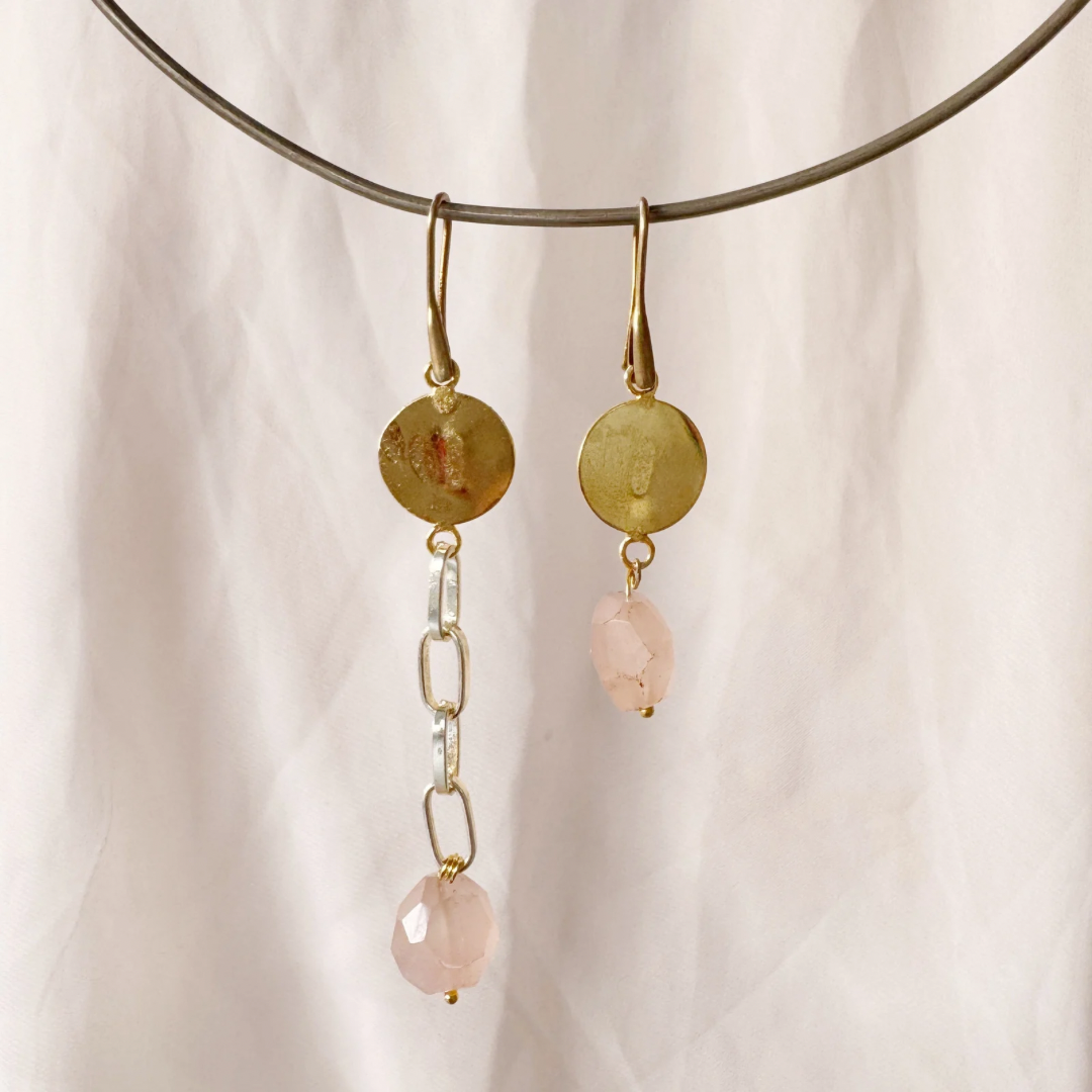 Chiclet Miss Match Dangler Earrings