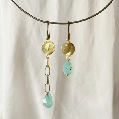 Chiclet Miss Match Dangler Earrings