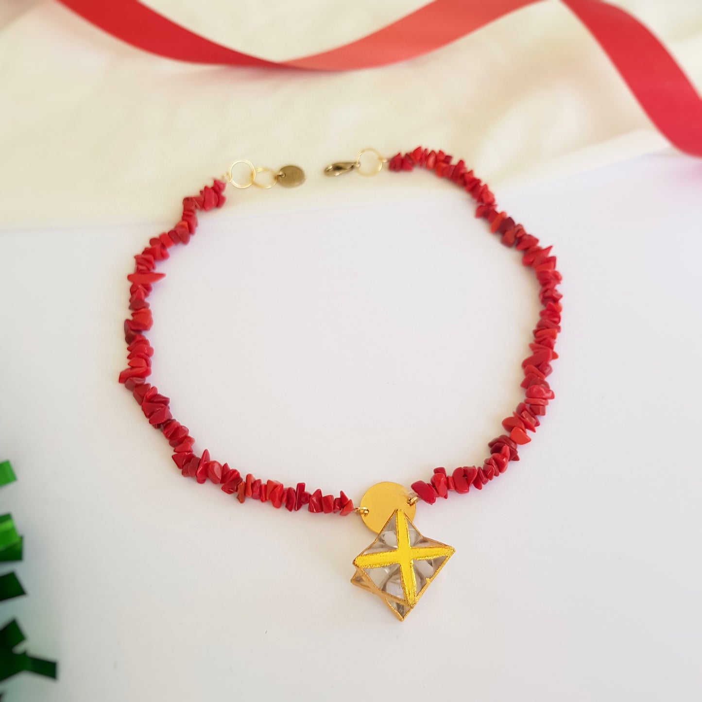 Jingle Red Garland Necklace